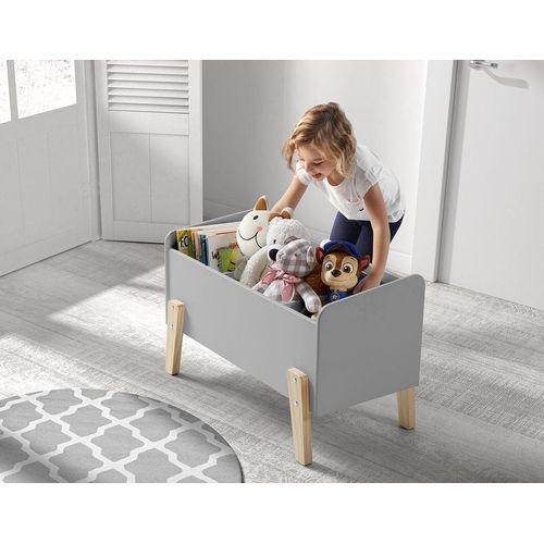 Spielzeugtruhe VIPACK "Kiddy" Aufbewahrungsboxen Gr. B/H/T: 80cm x 48cm x 39cm, grau (hellgrau) Baby MDF-Oberfläche