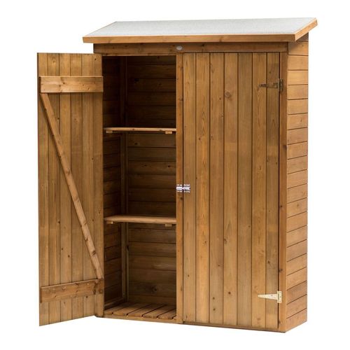 Olivier Gartenschrank aus Holz 131 x 180 cm - Braun