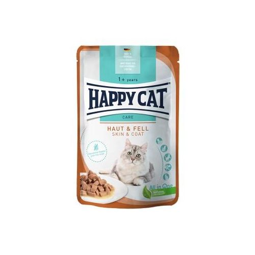 HAPPY CAT Adult Care Meat in Sauce Haut & Fell 20x85 g