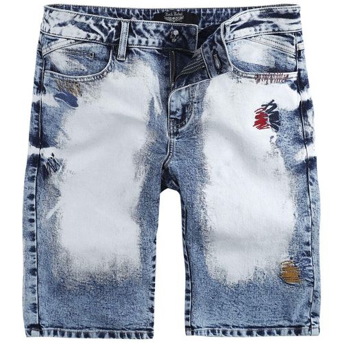 Rock Rebel by EMP Shorts With Bleached Details Short blue in 32
