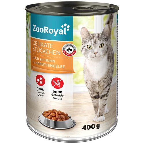 ZooRoyal Delikate Stückchen mit Hühnchen in Karottengelee 12x400g