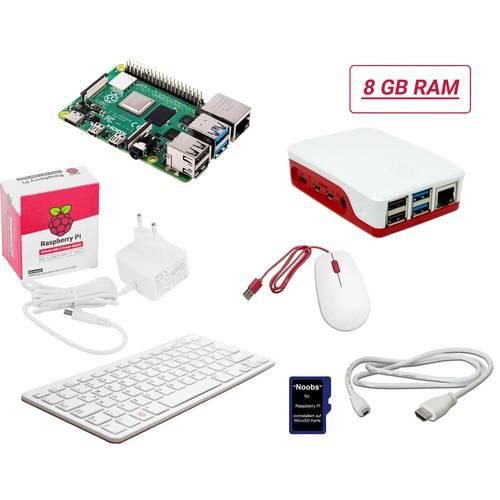 Raspberry Pi® Desktop Kit Raspberry Pi® 4 B 1 GB 4 x 1.5 GHz inkl. Tastatur, inkl. Maus, inkl. Noobs OS, inkl. Netzteil, inkl. Gehäuse, inkl. HDMI™-Kabel