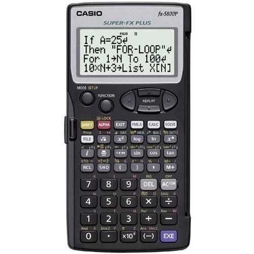 Casio fx-5800P Schulrechner Schwarz Display (Stellen): 16 batteriebetrieben (B x H x T) 73 x 10 x 141.5 mm