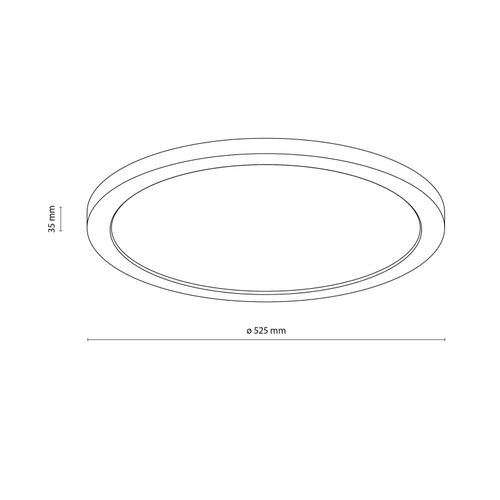 LED-Panel Aqua, buche, Ø 52,5 cm, 45 W