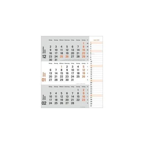3-Monatsplaner Orange 2025