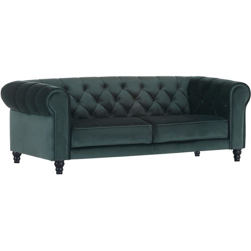 2,5-Sitzer GUTMANN FACTORY, grün (dunkelgrün), B:195cm H:75cm T:90cm, 100% Polyester, Sofas