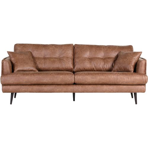 2-Sitzer GUTMANN FACTORY, braun (cognac), T:92cm, 100% Polyester, Sofas