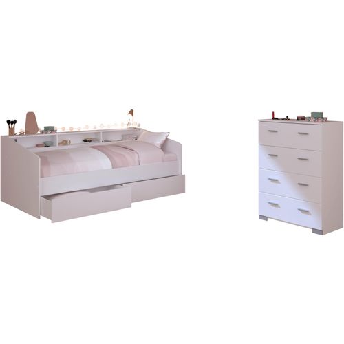 Jugendzimmer-Set PARISOT Schlafzimmermöbel-Sets Gr. T: 203cm, ohne Matratze, weiß Baby