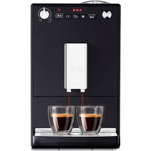 MELITTA Kaffeevollautomat "Solo E950-201, schwarz" Kaffeevollautomaten Perfekt für Café crème & Espresso, nur 20cm breit schwarz