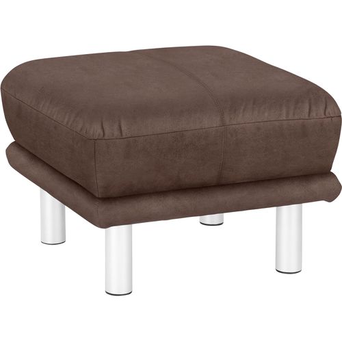 Hocker TRENDMANUFAKTUR, braun, B:66cm H:44cm T:66cm, Struktur fein (100% Polyester), Microfaser Vintage (100% Polyester), Struktur (100% Polyester), Hocker, Sitzhocker
