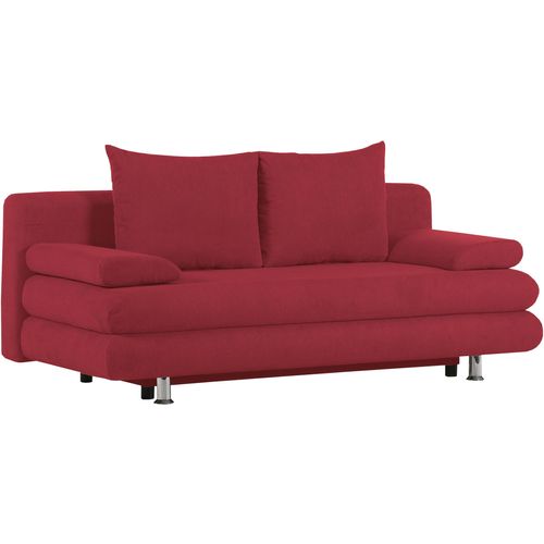 Schlafsofa GUTMANN FACTORY, rot (kirschrot), B:196cm H:74cm T:90cm, 100% Polyester, Sofas