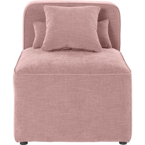 Sofa-Mittelelement ANDAS "Sundstrup" Polsterelemente Gr. Samtoptik, rosa Modulserie, individuelle Zusammenstellung