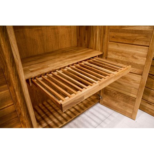 Hosenhalter HOME AFFAIRE "Chamara", beige (natur), B:120cm H:12cm T:57cm, Hosenhalter, Hosenhalter Kleiderbügel, Hosenhalter für Schrank Chamara, aus massivem Eichenholz