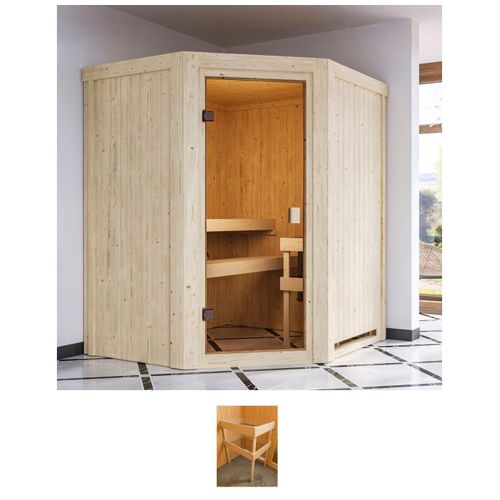 KARIBU Sauna "Fausin" Saunen beige (natur)