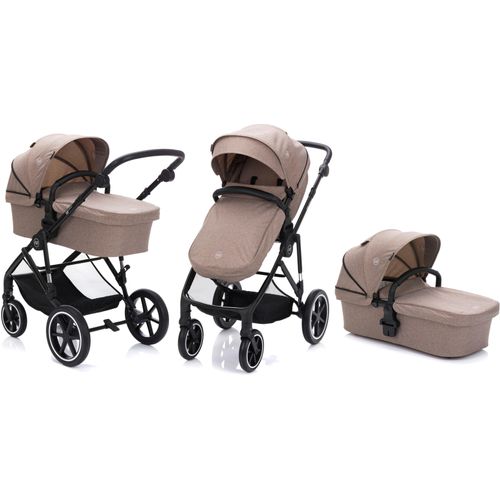 Kombi-Kinderwagen FILLIKID "Kinderwagenset Fill Leopard Air, sand melange" beige (sand melange) Baby Kinderwagen