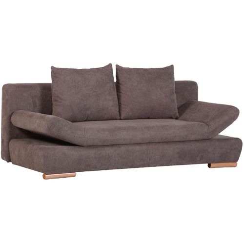 Schlafsofa GUTMANN FACTORY, braun (hellbraun), B:200cm H:75cm T:92cm, 100% Polyester, Sofas