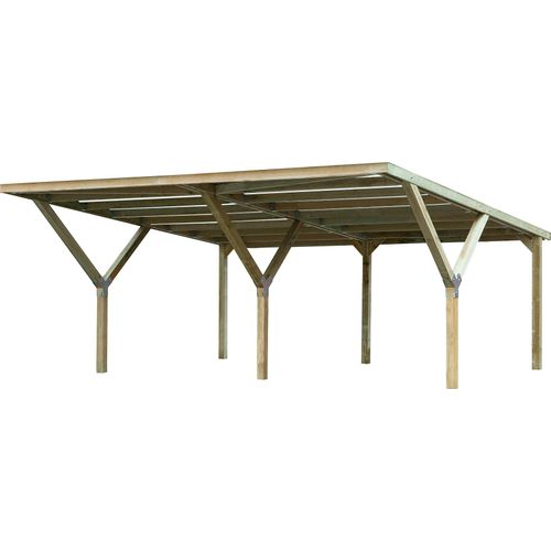 Doppelcarport WEKA Carports Gr. H: 241cm, braun