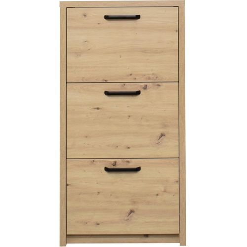 Schuhschrank MÄUSBACHER, braun (asteiche), B:64cm H:129cm T:24cm, Holzwerkstoff, Schränke