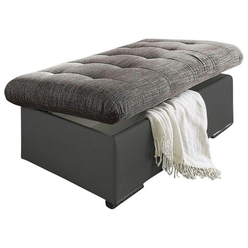 Hocker TRENDMANUFAKTUR Gr. B/H/T: 131cm x 42cm x 61cm, Kunstleder SOFTLUX-Struktur, grau (dunkelgrau, beige)