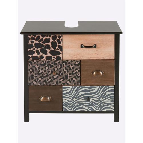 Waschbeckenunterschrank HEINE HOME, schwarz, B:65cm H:60cm T:30cm, MDF, Schränke