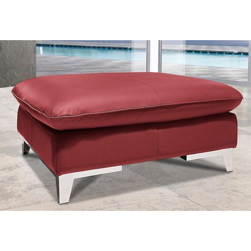 Hocker COTTA "Teresa", rot, B:98cm H:46cm T:98cm, Dickleder, Luxus-Kunstleder, NaturLeder, Hocker