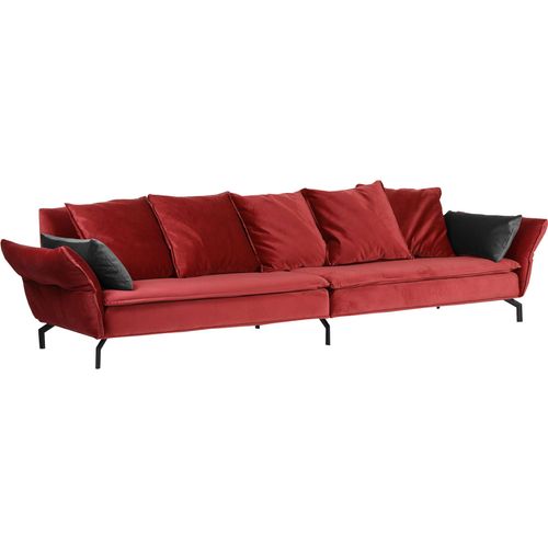 Big-Sofa GUTMANN FACTORY, rot, B:370cm H:87cm T:110cm, 100% Polyester, Sofas