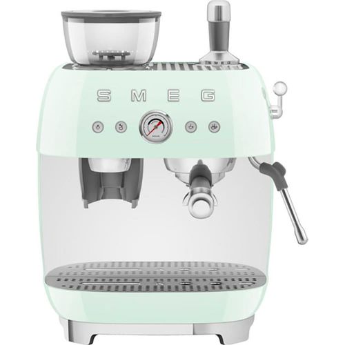 SMEG Espressomaschine "EGF03PGEU" Kaffeemaschinen mit integrierter Kaffeemühle grün (pastellgrün)