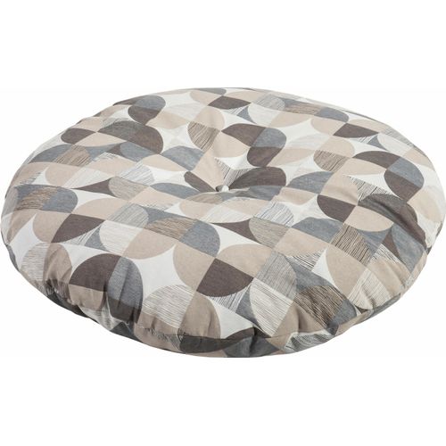 Chillkissen MAX WINZER Gr. B/H/T: 105cm x 18cm x 105cm Ø 105cm, Struktur 20106, grau Kinder Poufs mit Retro Muster