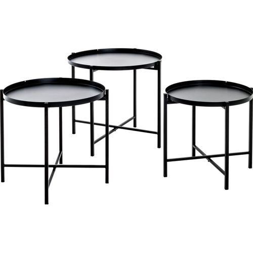 Satztisch HAKU, schwarz (schwarz, schwarz, schwarz), Tische