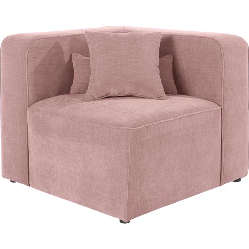 Sofa-Eckelement ANDAS "Sundstrup" Polsterelemente Gr. Samtoptik, rosa Modulserie, individuelle Zusammenstellung