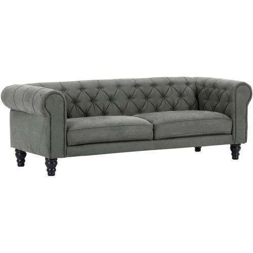 3-Sitzer GUTMANN FACTORY, grau, B:220cm H:75cm T:90cm, 100% Polyester, Sofas