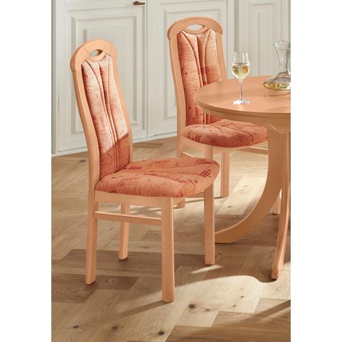 Stuhl HOME AFFAIRE "ALEX" Stühle beige (buche, orange) 4-Fuß-Stuhl Esszimmerstuhl Polsterstuhl Stühle 2 Stück