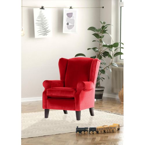 Ohrensessel GUTMANN FACTORY, rot, B:83cm H:102cm T:87cm, 100% Polyester, Sessel