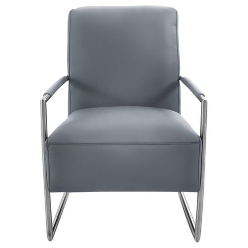 Cocktailsessel K+W KOMFORT & WOHNEN, blau (ocean), B:62cm H:77cm T:83cm, Sessel, mit bezogenen Armlehnen, Gestell in Metall Edelstahloptik