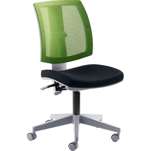 Bürostuhl MAYER SITZMÖBEL Stühle Gr. B/H/T: 59cm x 97cm x 64cm, Polyester, schwarz (schwarz, grün + grau) 