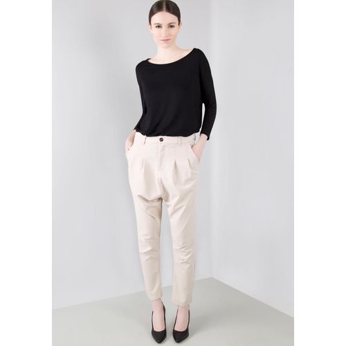 Bundfaltenhose IMPERIAL, Damen, Gr. M (38), N-Gr, beige, Obermaterial: 72% Polyester, 23% Viskose, 5% Elasthan, Hosen