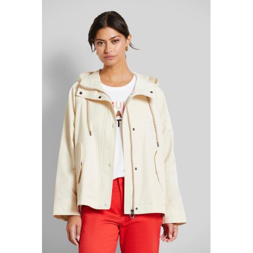 Blouson BUGATTI, Damen, Gr. 42, beige, 60% Baumwolle, 40% Polyester, unifarben, casual, loose fit, Langarm gerader Abschluss, Jacken, mit lockerer Passform