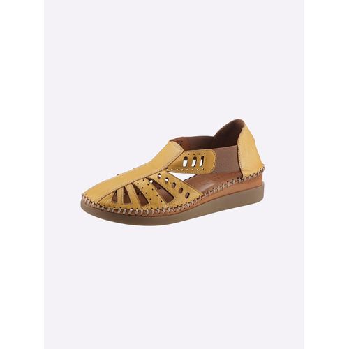 Slipper GEMINI, Damen, Gr. 41, gelb, Glattleder, sportlich, Schuhe