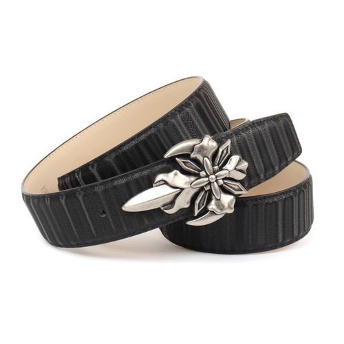 Ledergürtel ANTHONI CROWN, Damen, Gr. 95, schwarz, Rindsleder, casual, Gürtel