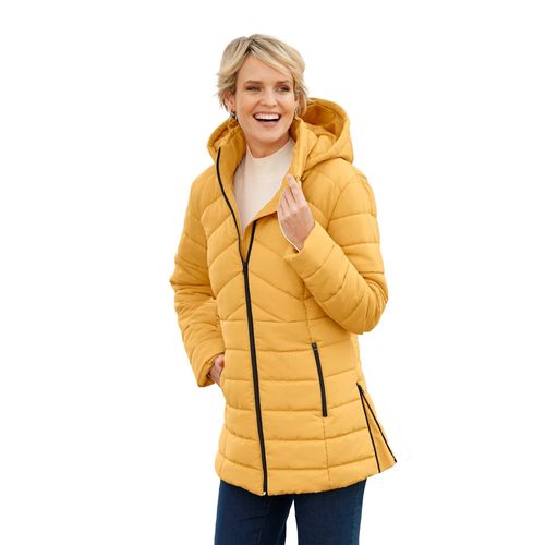 Steppjacke CLASSIC BASICS, Damen, Gr. 44, gelb (ocker), 100% Polyester, Wattierung:100% Polyester, Langarm, Jacken