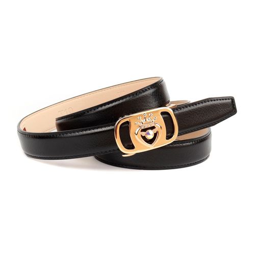 Ledergürtel ANTHONI CROWN, Damen, Gr. 85, schwarz, Rindsleder, casual, Gürtel