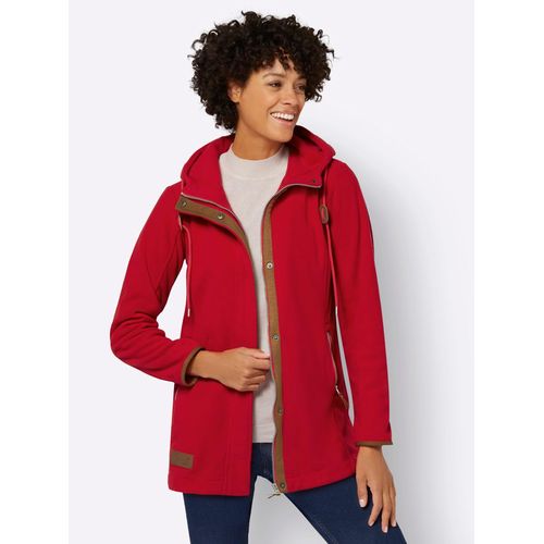 Fleecejacke CASUAL LOOKS, Damen, Gr. 40, rot, 100% Polyester, unifarben, meliert, Langarm, Jacken