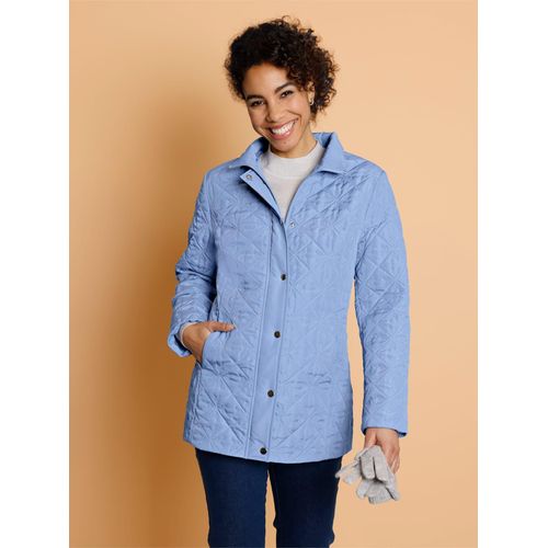 Steppjacke CLASSIC BASICS, Damen, Gr. 54, blau (bleu), 100% Polyester, Wattierung:100% Polyester, unifarben, Langarm, Jacken