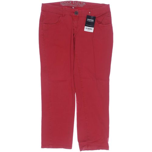 Soccx Damen Stoffhose, rot, Gr. 0