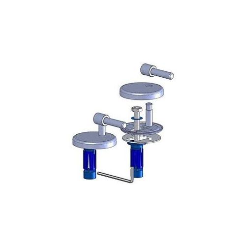 Haro Scharnier 407545 T6202H, Edelstahl, Drehpunkthöhe 24mm, TakeOff BVO-Spreizdübel