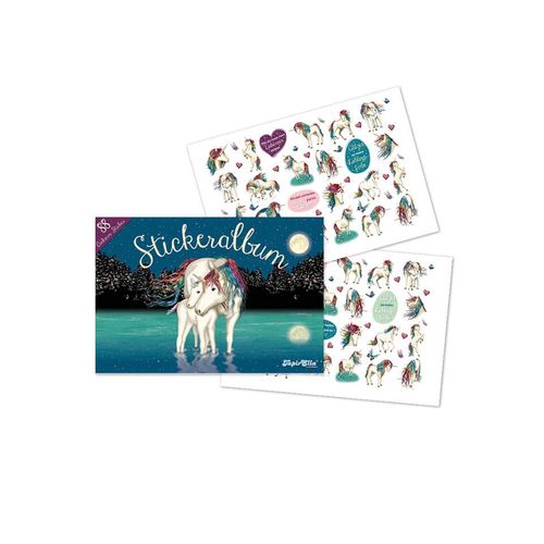 Lutz Mauder Stickeralbum "Einhorn Lunabelle" in Bunt