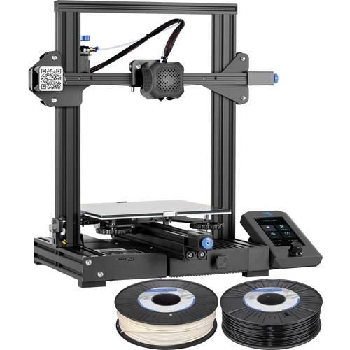 3D Drucker Bausatz Creality Ender 3 V2 + 2x INNOFIL3D Filament PLA 1.75mm 750g (1x Weiß & 1x Schwarz)
