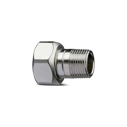 Heimeier Heizkörper-Anschlussverschraubung 50701510 R 3/8xM 22, AMETAL, vernickelt, gerade