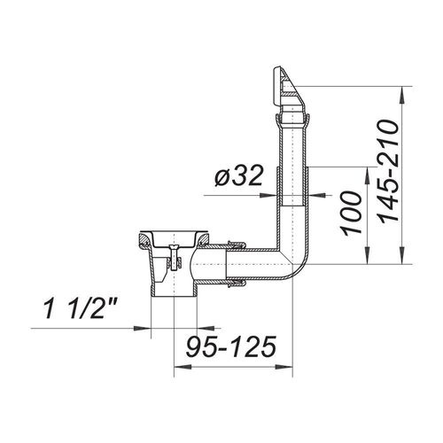 Dallmer Ab- und Überlauf Set 014 U, 1 1/2" 110206