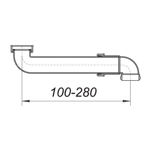 Dallmer Raumsparverbinder 021, 1 1/2" 110022